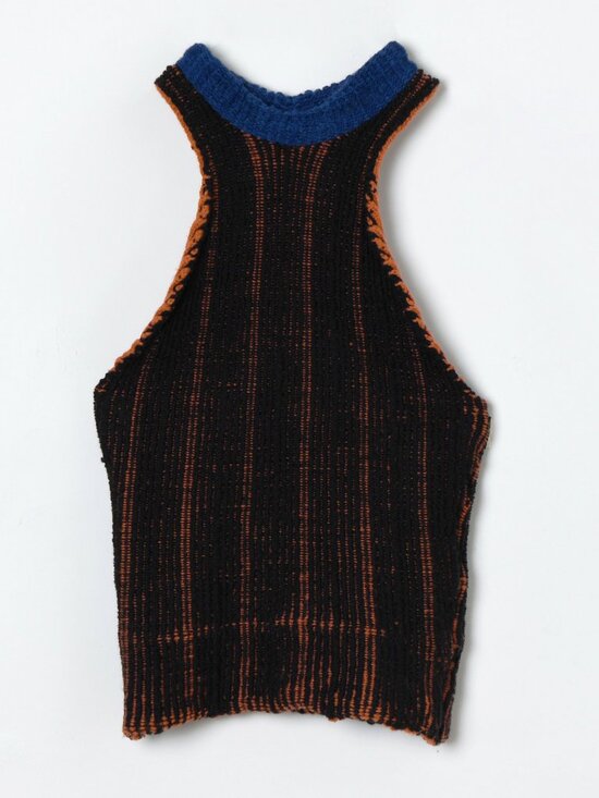 Eckhaus Latta Tops - Eckhaus Latta Knit Cropped Halter Tank